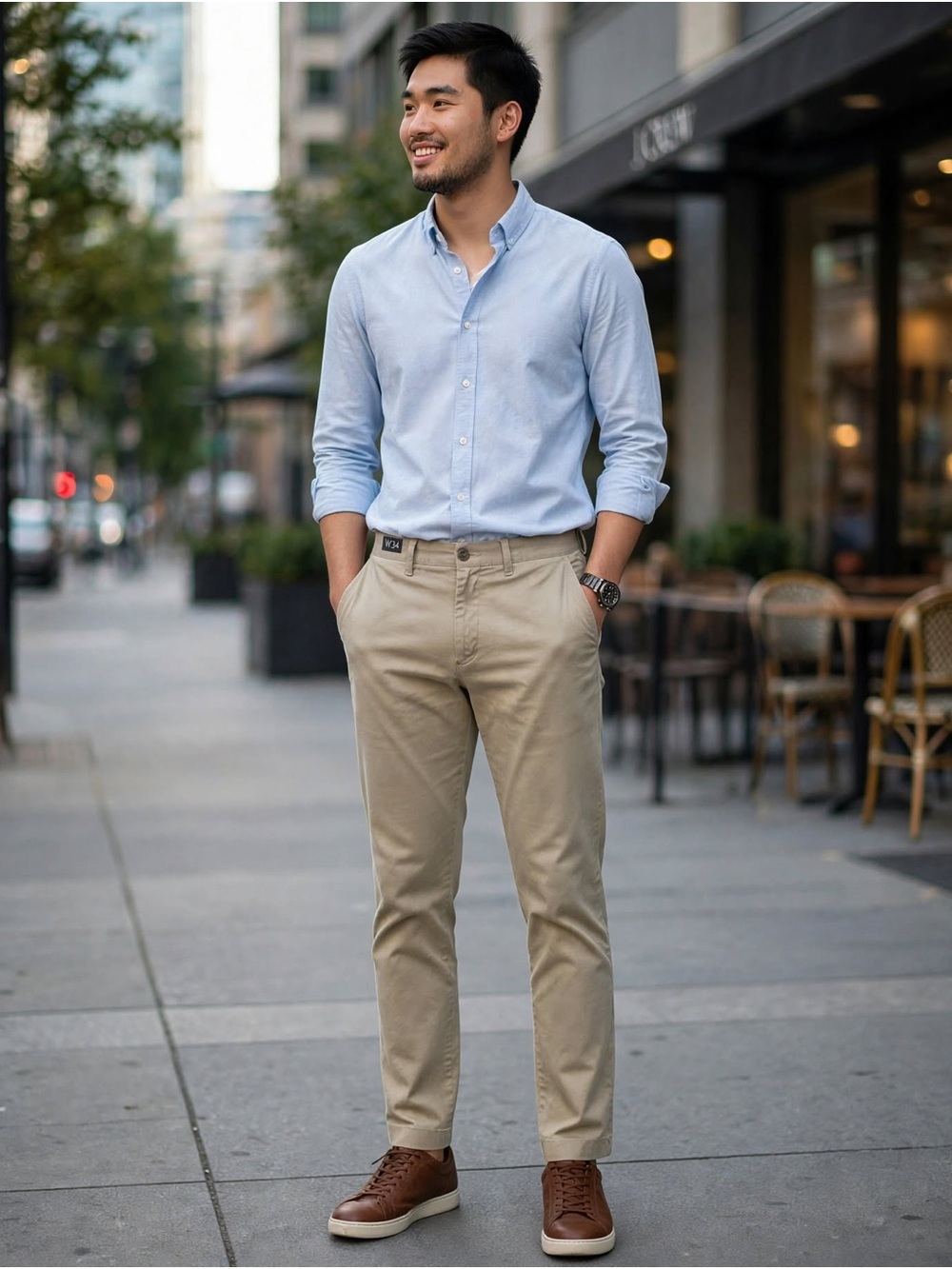 J. Crew Khaki Chino Pants in Beige